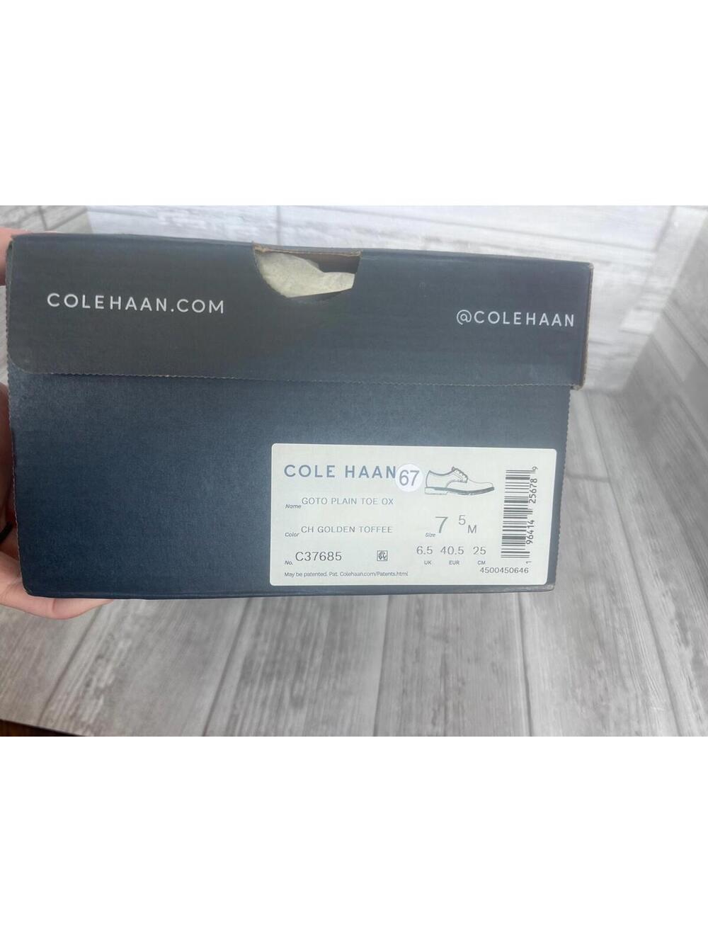 Cole Haan Go-To Plain Toe Oxford Golden Toffee Men’s Size 7.5 New! - Picture 2 of 8